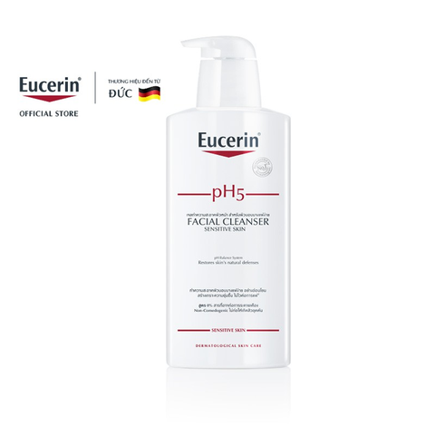 Sữa Rửa Mặt Dịu Nhẹ Cho Da Nhạy Cảm Eucerin pH5 Sensitive Skin Facial Cleanser 400ml