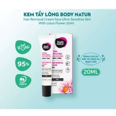 Kem Tẩy Lông Mặt, Body, Bikini, Làm Mềm Da, Nhạt Màu Lông Body Natur Cream Hair Removal Cream 200ml