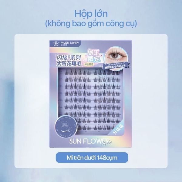 Lông Mi Giả Mlen Diary Cụm Hoa Hướng Dương Tách Sợi Tự Nhiên Dễ Sử Dụng Cho Người Mới Trang Điểm