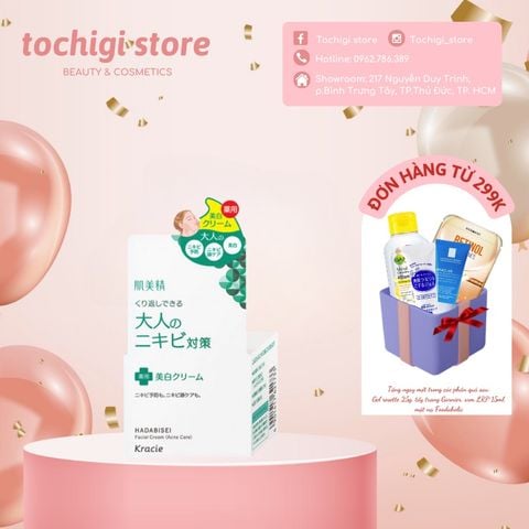 Kem dưỡng ngăn ngừa mụn và dưỡng trắng Kracie Hadabisei Acne