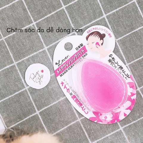 Miếng rửa mặt Silicon Seiwapro Loven Make Cleansing Pad Nhật Bản