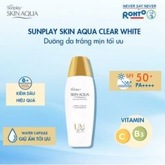 Sữa chống nắng hằng ngày dưỡng trắng cho da dầu Sunplay Skin Aqua Clear White SPF 50+ PA++++