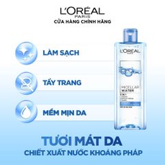 Nước tẩy trang cho mọi loại da Loreal Paris 3-in-1 Micellar Water