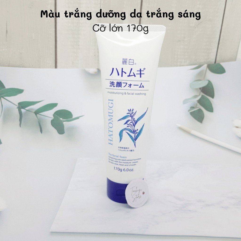 Sữa rửa mặt trắng da Hatomugi Cleansing Foam hạt Ý Dĩ