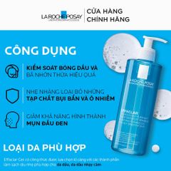 Gel Rửa Mặt Tạo Bọt Cho Da Dầu Nhạy Cảm La Roche Posay