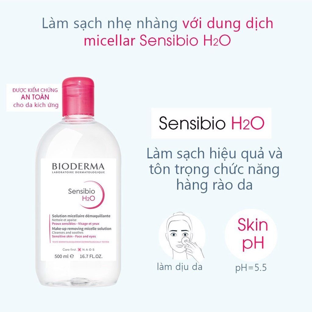 Nước Tẩy Trang Bioderma Dành Cho Da Nhạy Cảm Sensibio H2O