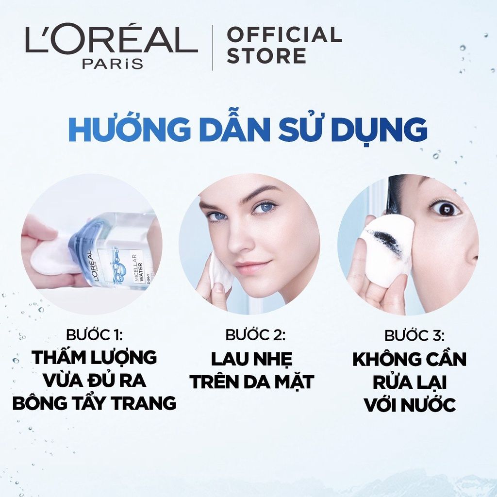 Nước tẩy trang cho mọi loại da Loreal Paris 3-in-1 Micellar Water