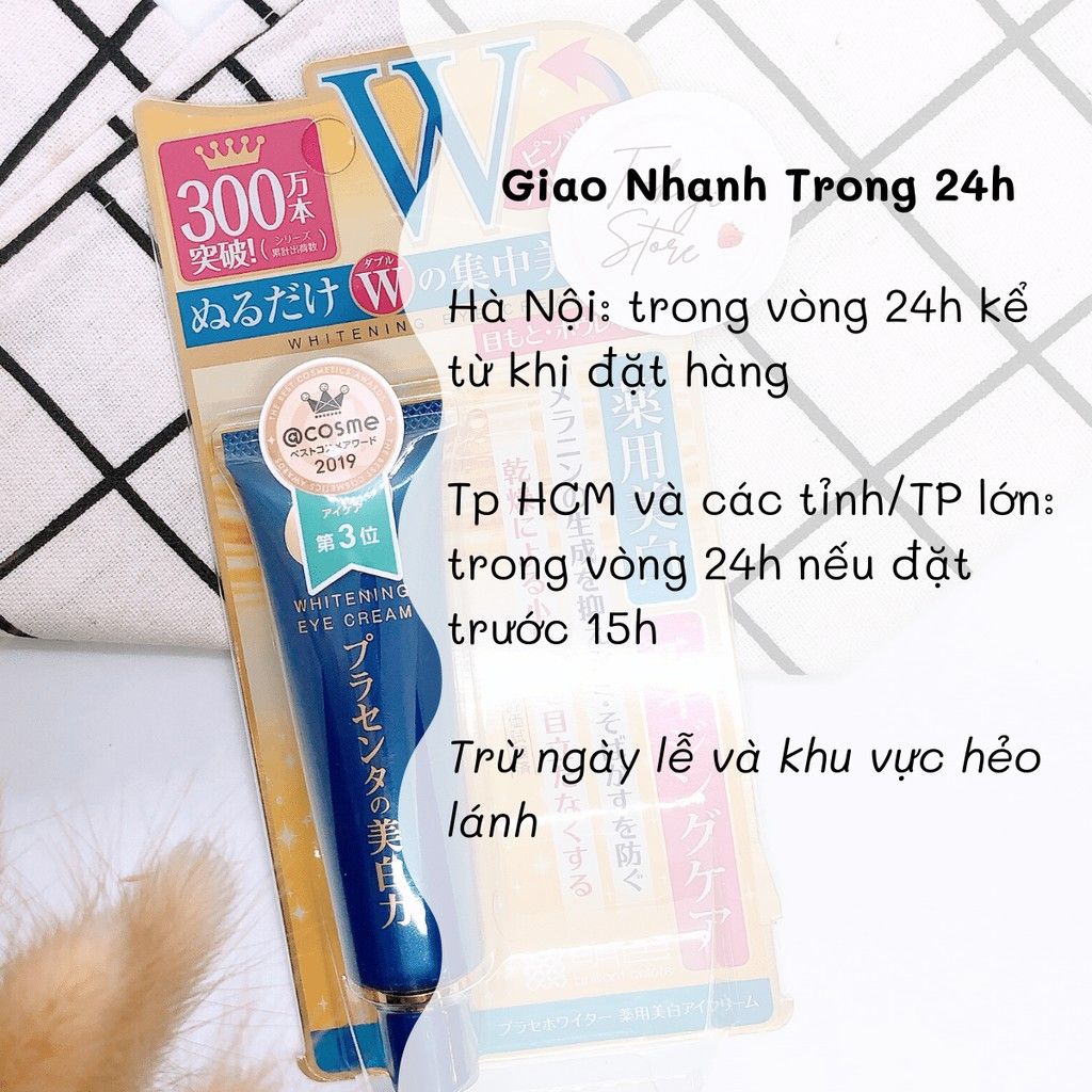 Kem mắt ngừa thâm làm mờ nếp nhăn mắt Meishoku Whitening Eye Cream Nhật Bản 30g