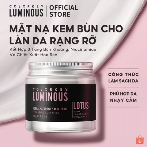 Mặt Nạ Bùn COLORKEY LUMINOUS Làm Sạch Da Không Gây Khô Da Khi Dùng 60g/hũ