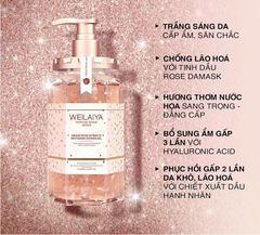 Sữa tắm trắng da Weilaiya Grand Rose Extracts Whitening Shower Gel 450ml