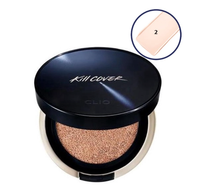 Phấn Nước Cushion Clio Kill Cover Founwear All New SPF50+ PA+++ Che Phủ Hoàn Hảo Lâu Trôi (Tặng kèm lõi)