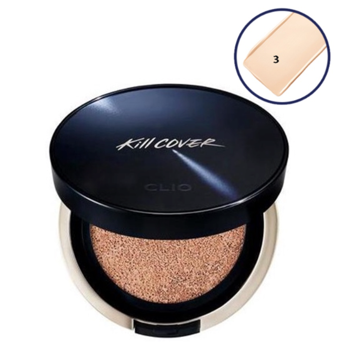 Phấn Nước Cushion Clio Kill Cover Founwear All New SPF50+ PA+++ Che Phủ Hoàn Hảo Lâu Trôi (Tặng kèm lõi)