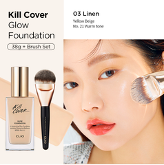 Kem Nền Bóng Mượt CLIO KILL COVER GLOW FOUNDATION SPF50+ PA++++ 38g