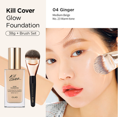 Kem Nền Bóng Mượt CLIO KILL COVER GLOW FOUNDATION SPF50+ PA++++ 38g