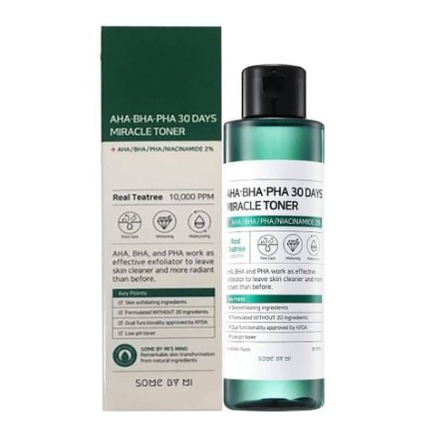 Nước Hoa Hồng Giảm Mụn Some By Mi AHABHAPHA 30 Days Miracle Toner 150ml