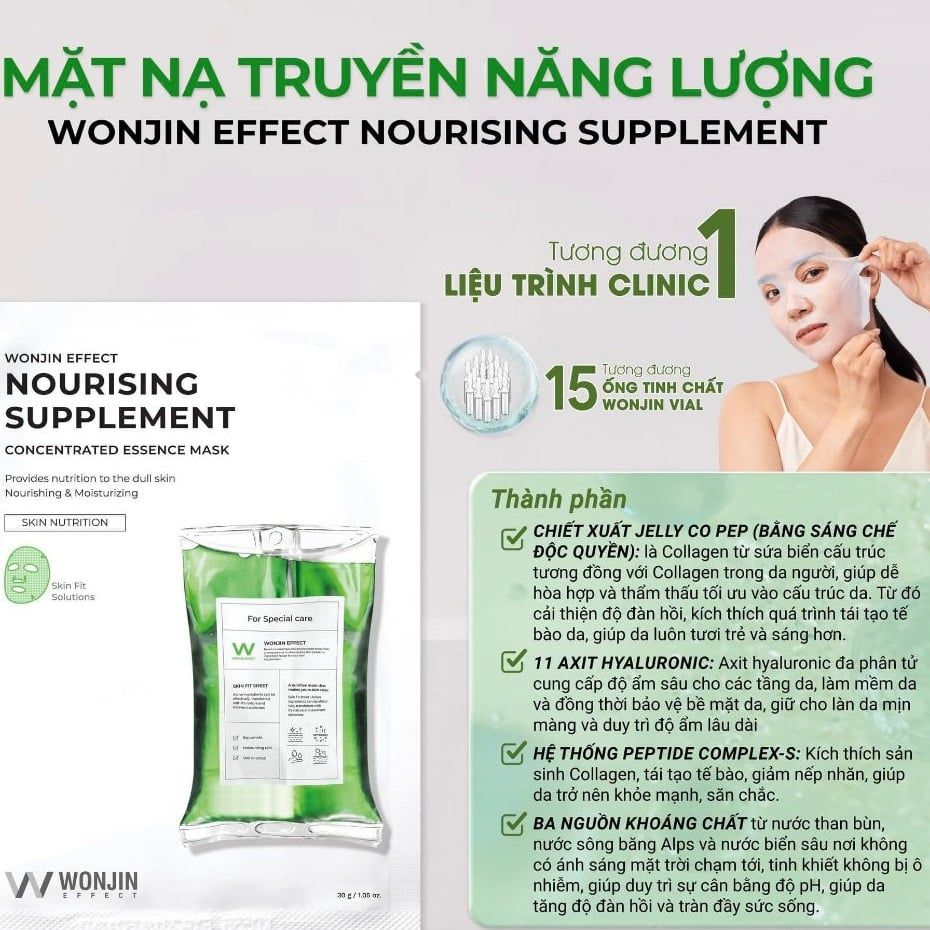 Mặt Nạ Wonjin Cấp Ẩm, Làm Dịu, Cung Cấp Collagen 27g/ 30g