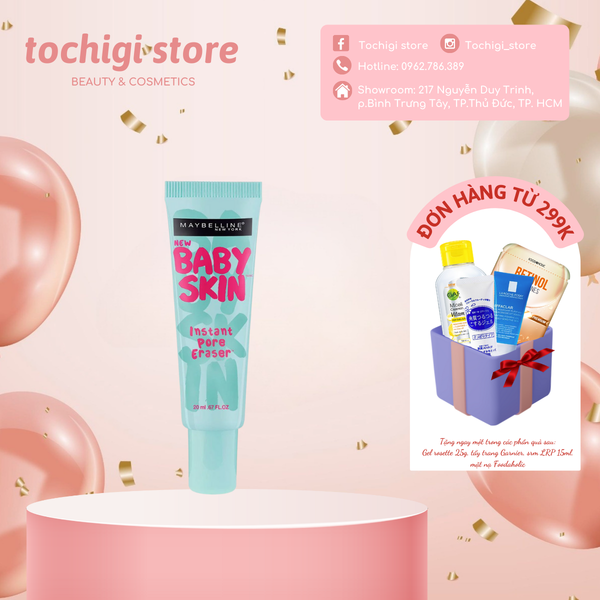 Kem lót mịn da che khuyết điểm Maybelline New York Baby Skin Pore Eraser Primer 22ml