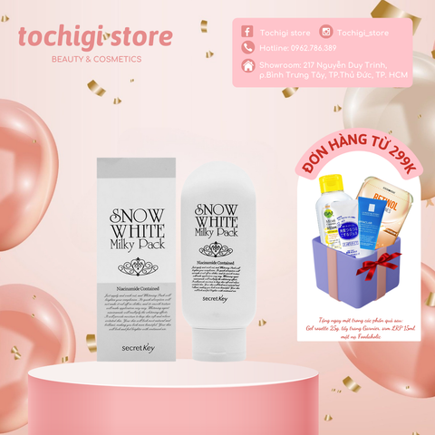 Kem dưỡng trắng toàn thân Secret Key Snow White Milky Pack (200ml)