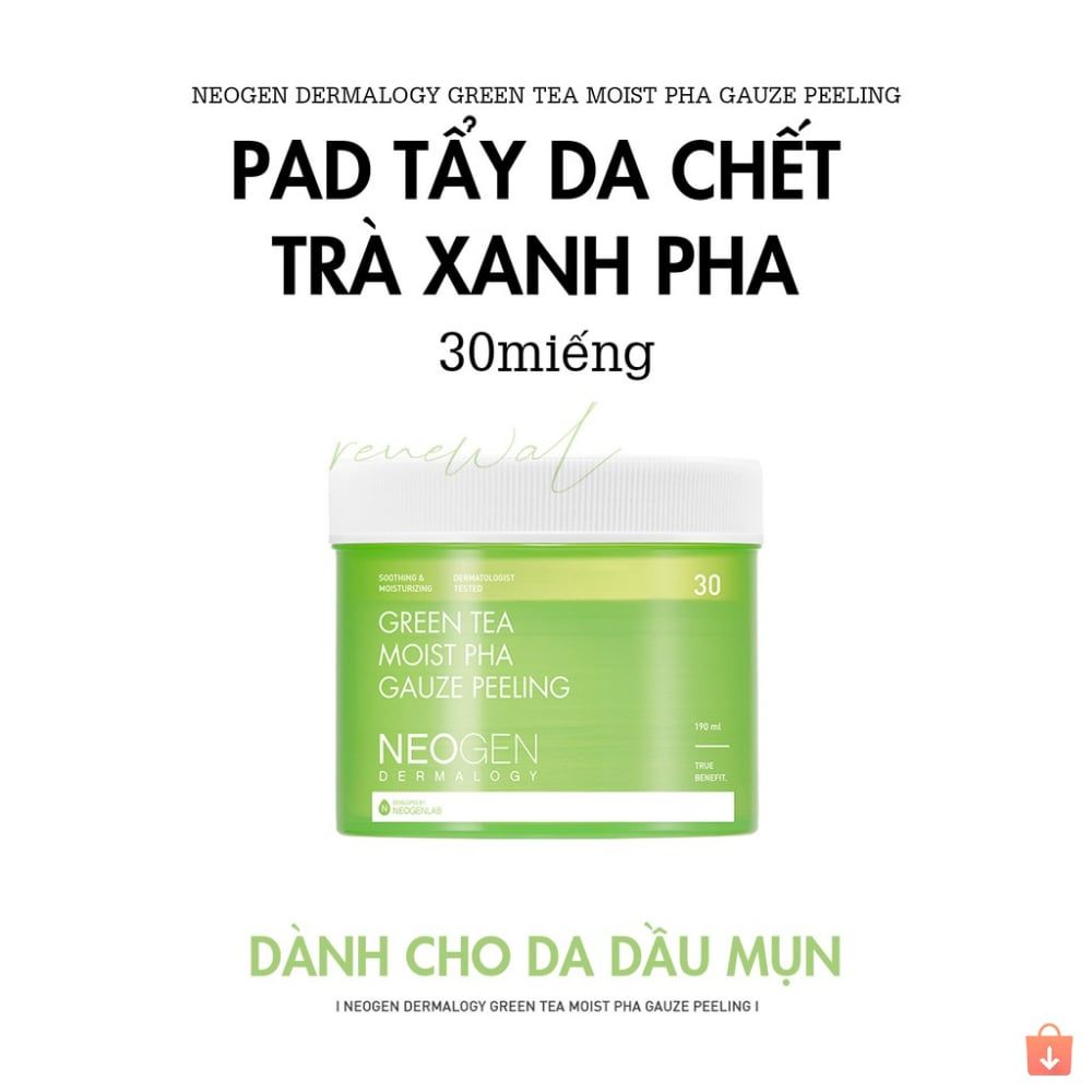 Toner Pad Tẩy Da Chết Neogen Dermalogy BHA, Cica, AHA, Niacinamide Dưỡng Ẩm Da, Se Khít Lỗ Chân Lông