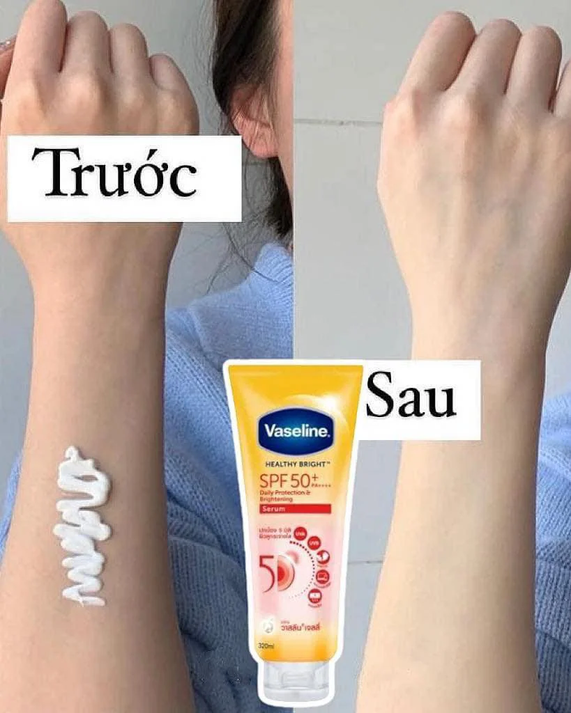 Sữa Dưỡng Thể Giúp Hỗ Trợ Sáng Da Chống Nắng Vaseline Healthy Bright Bảo Vệ Da Hàng Ngày Spf50+ Pa++++ 300ML