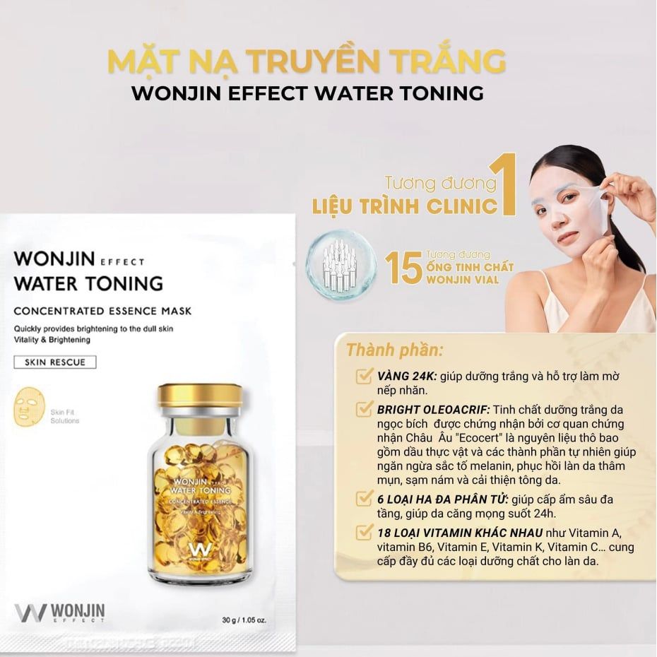 Mặt Nạ Wonjin Cấp Ẩm, Làm Dịu, Cung Cấp Collagen 27g/ 30g