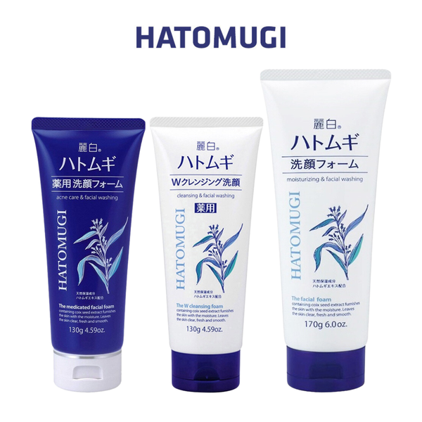 Sữa rửa mặt trắng da Hatomugi Cleansing Foam hạt Ý Dĩ
