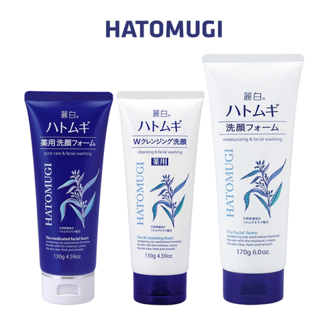 Sữa rửa mặt trắng da Hatomugi Cleansing Foam hạt Ý Dĩ