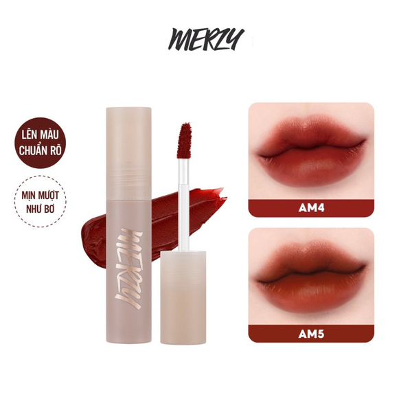Son Kem Merzy Academia Mellow Tint Siêu Lì, Lâu Trôi, Lên Màu Chuẩn 4g