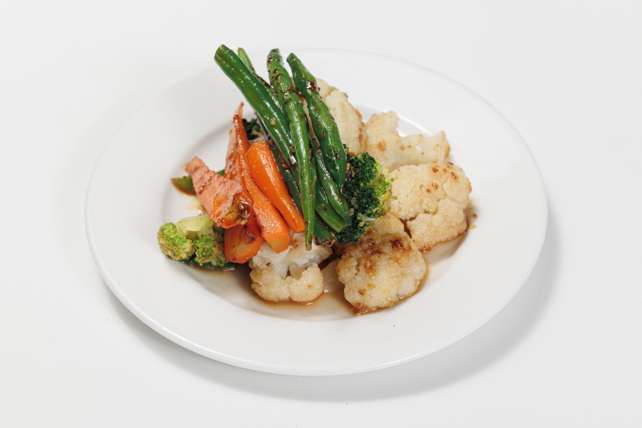 Stir - Fried Vegetables – Topping Beef