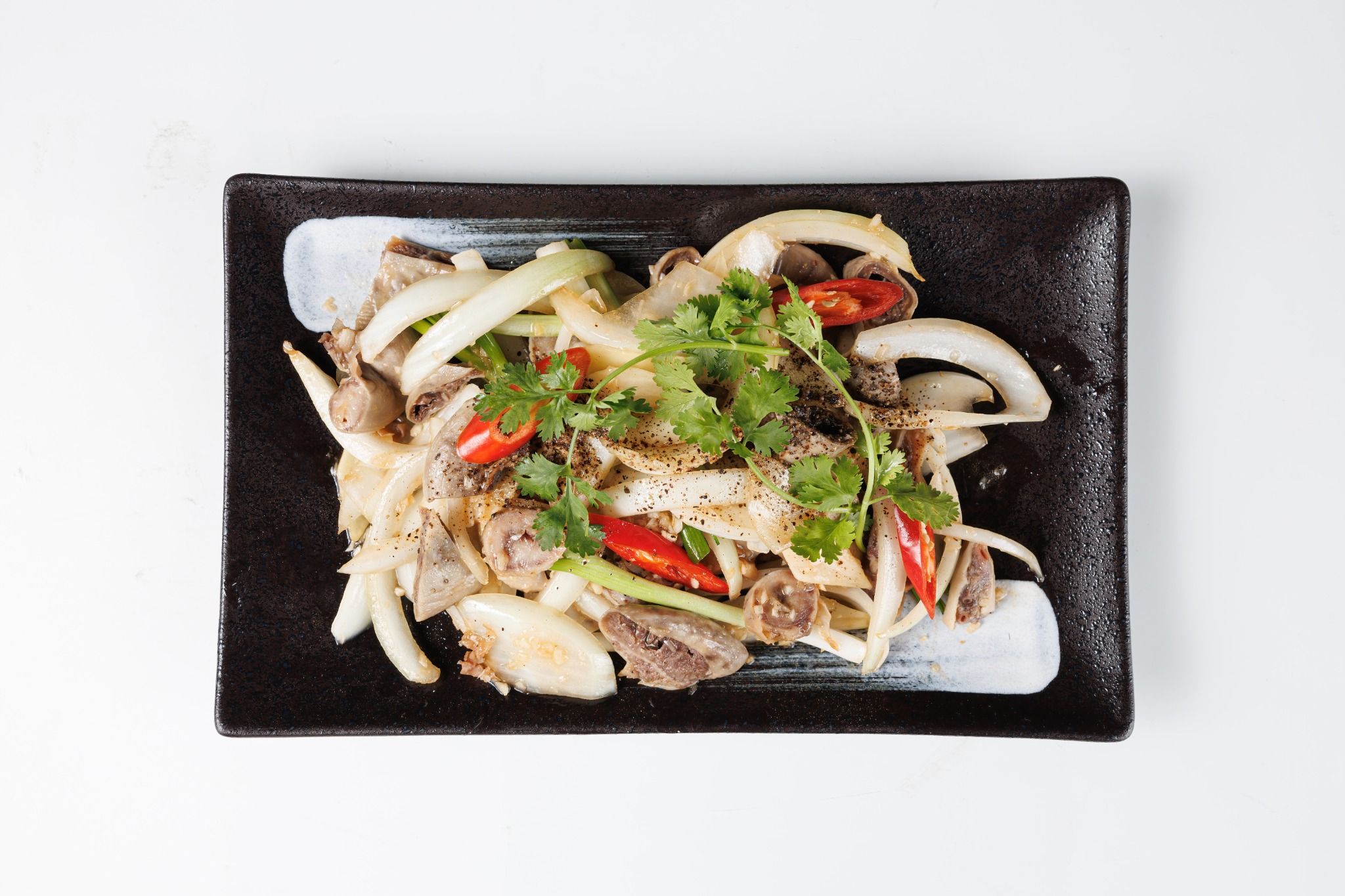  Dồi xào hành gừng 