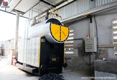 Nồi hơi đốt than củi công suất 1000kg.hơi/giờ