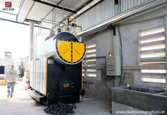 Nồi hơi đốt than củi công suất 1000kg.hơi/giờ