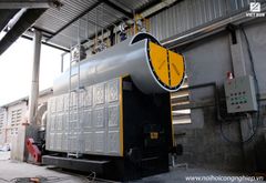 Nồi hơi đốt than củi công suất 1000kg.hơi/giờ