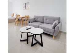 Sofa băng màu ghi