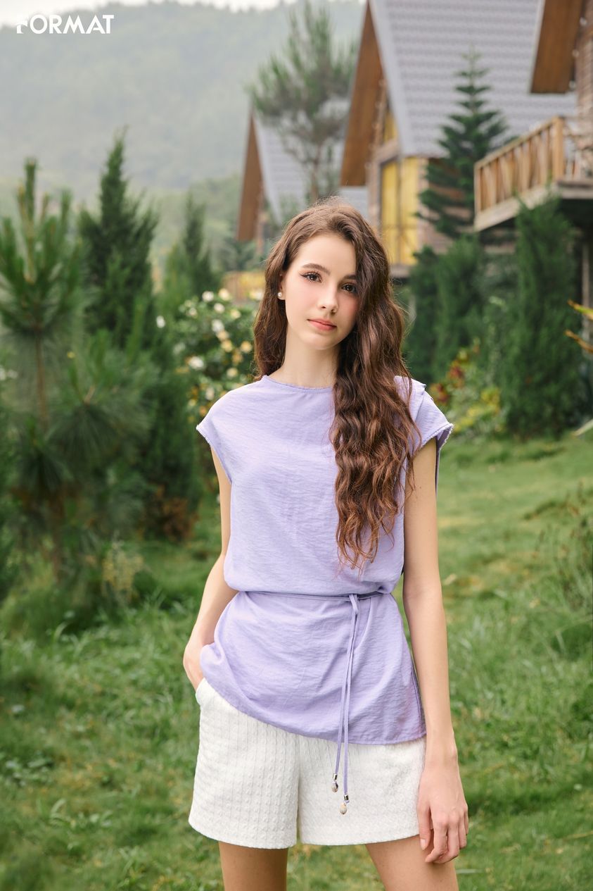 Áo sát nách cổ sơ mi nữ DOTTIE  T0254
