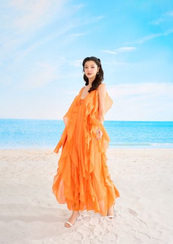  SS23 ĐẦM MAXI LILIA ORANGE 