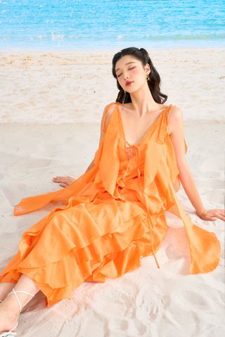  SS23 ĐẦM MAXI LILIA ORANGE 