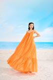  SS23 ĐẦM MAXI ORANGE BLING 