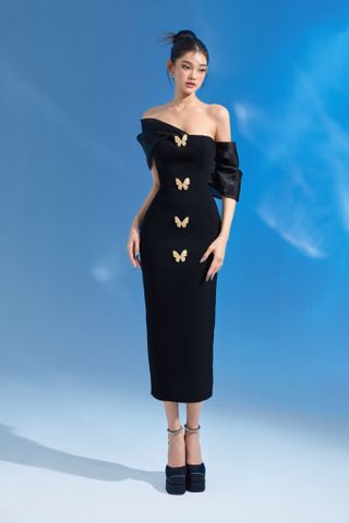  Butterfly Black Dress 