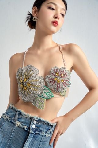  SS23 FLOWER BLING TOP 