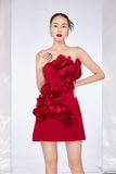  ĐẦM TIỆC HOA ROSE RED 