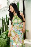  ĐẦM LỤA MEGALIC SILK GREEN 