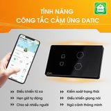  Công Tắc Cảm Ứng Datic – 2 Nút Cảm Ứng + 1 Ổ Cắm- Hàng Chính hãng 