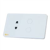  Công Tắc Cảm Ứng Datic – 2 Nút Cảm Ứng + 1 Ổ Cắm- Hàng Chính hãng 