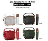  Loa Karaoke Bluetooth Mini có quai xách dễ thương NR 138W Kèm 2 Micro Không Dây - Nhỏ Gọn Tiện Lợi- Thích Hợp Trang Trí 