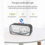  Loa Bluetooth ROBOT RB560 - Kiêm Đồng Hồ Báo Thức Màn Hình LED Tráng Gương 