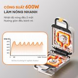  Máy kẹp sandwich SM60M-WH01A GAABOR nướng bánh mì, rán trứng, nướng thịt tiện dụng cho bữa sáng - Hàng chính hãng 