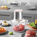  Máy xay thịt thực phẩm đa năng MG20M-WH01A Gaabor  công suất 300W cối thủy tinh 4 lưỡi dao sắc bén - Hàng chính hãng 