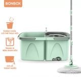  Bộ lau nhà thông minh xoay  360 độ BONBOX BCT706 kèm xô lau dạng  xoay 2 ngăn có thể tháo rời - Hàng chính hãng 
