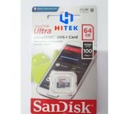  Thẻ nhớ 32GB 64GB micro SD Sandisk, 100MB/s chuyên dụng cho camera 
